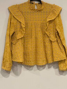 Scotch and soda women's Eyelet Blouse Small